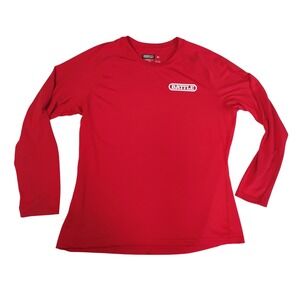 Battle Men's A/L Red Long Sleeve Compression Fitted Performance Athletic Top
